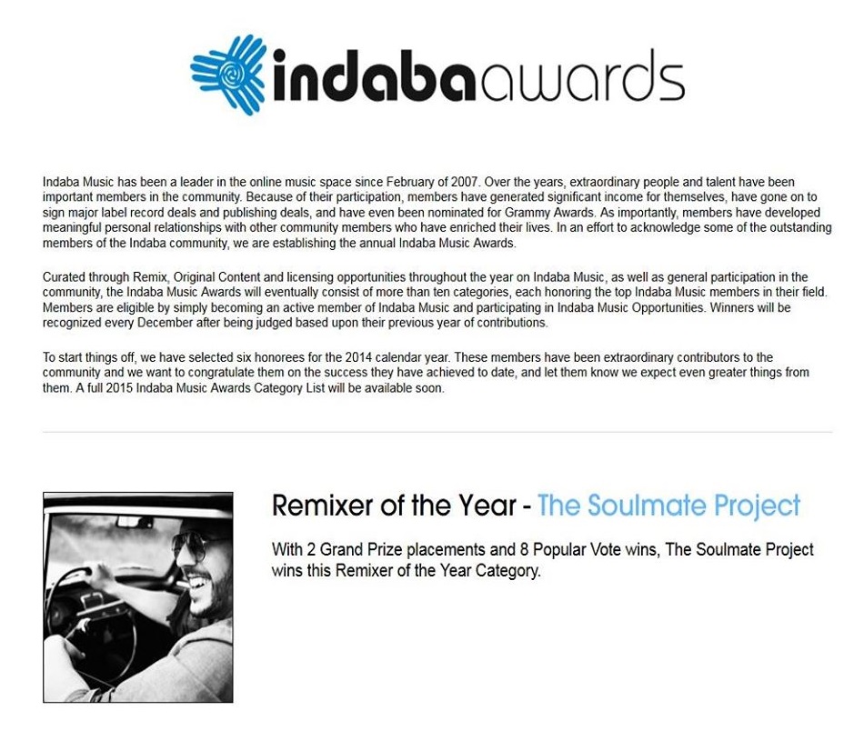 Remixer of the Year - The Soulmate Project